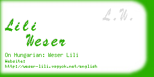 lili weser business card
